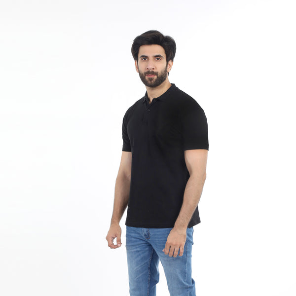 Eminent Men's Half Sleeves Polo T-Shirt - Black
