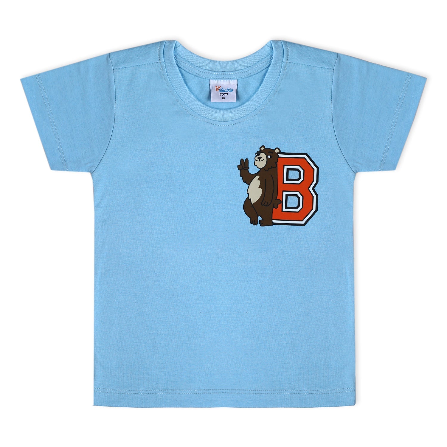 Boys Half Sleeves T-Shirt - Light Blue, Boys T-Shirts, Chase Value, Chase Value