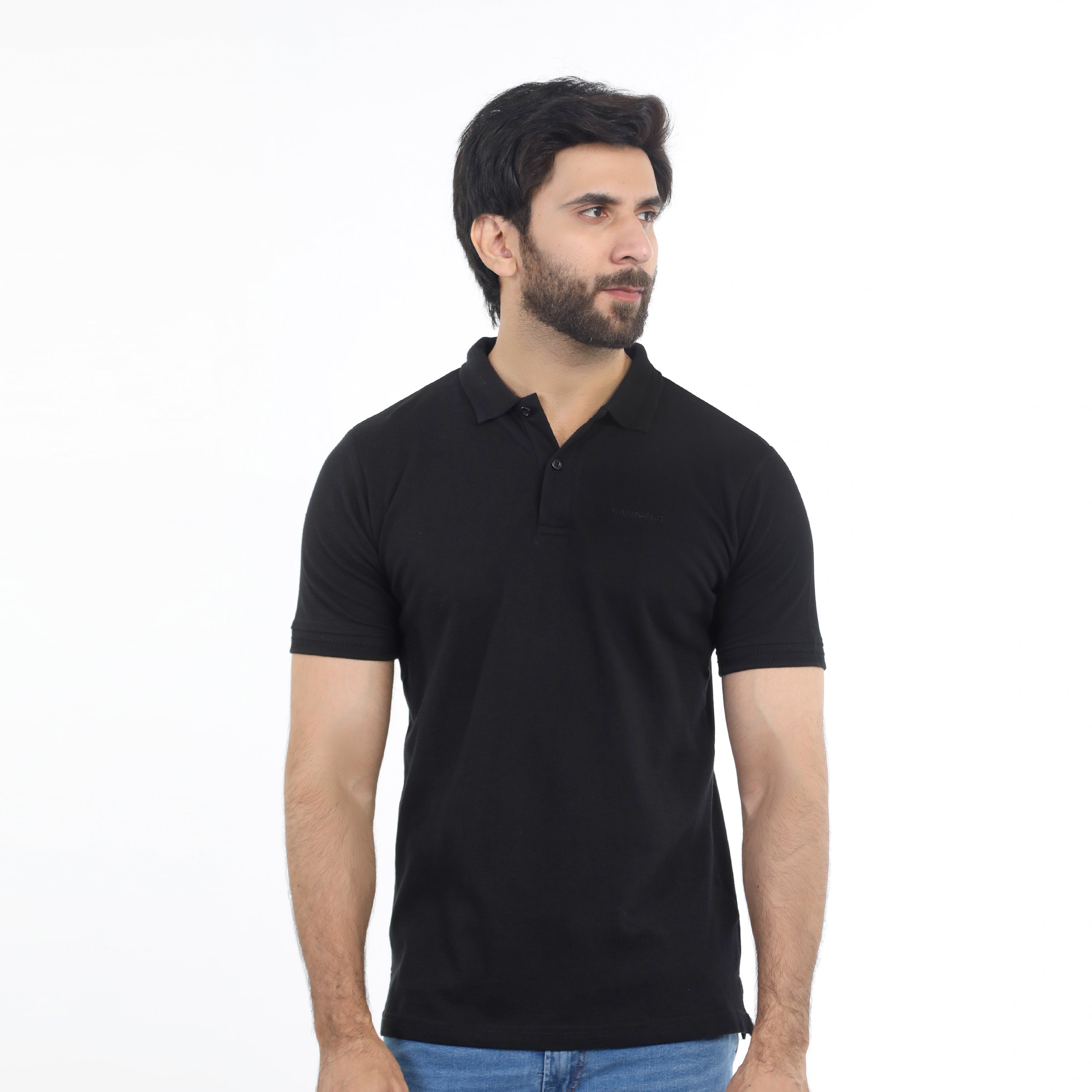 Eminent Men's Half Sleeves Polo T-Shirt - Black, Men's T-Shirts & Polos, Eminent, Chase Value