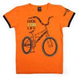 Boys Half Sleeves T-Shirt - Orange, Boys T-Shirts, Chase Value, Chase Value