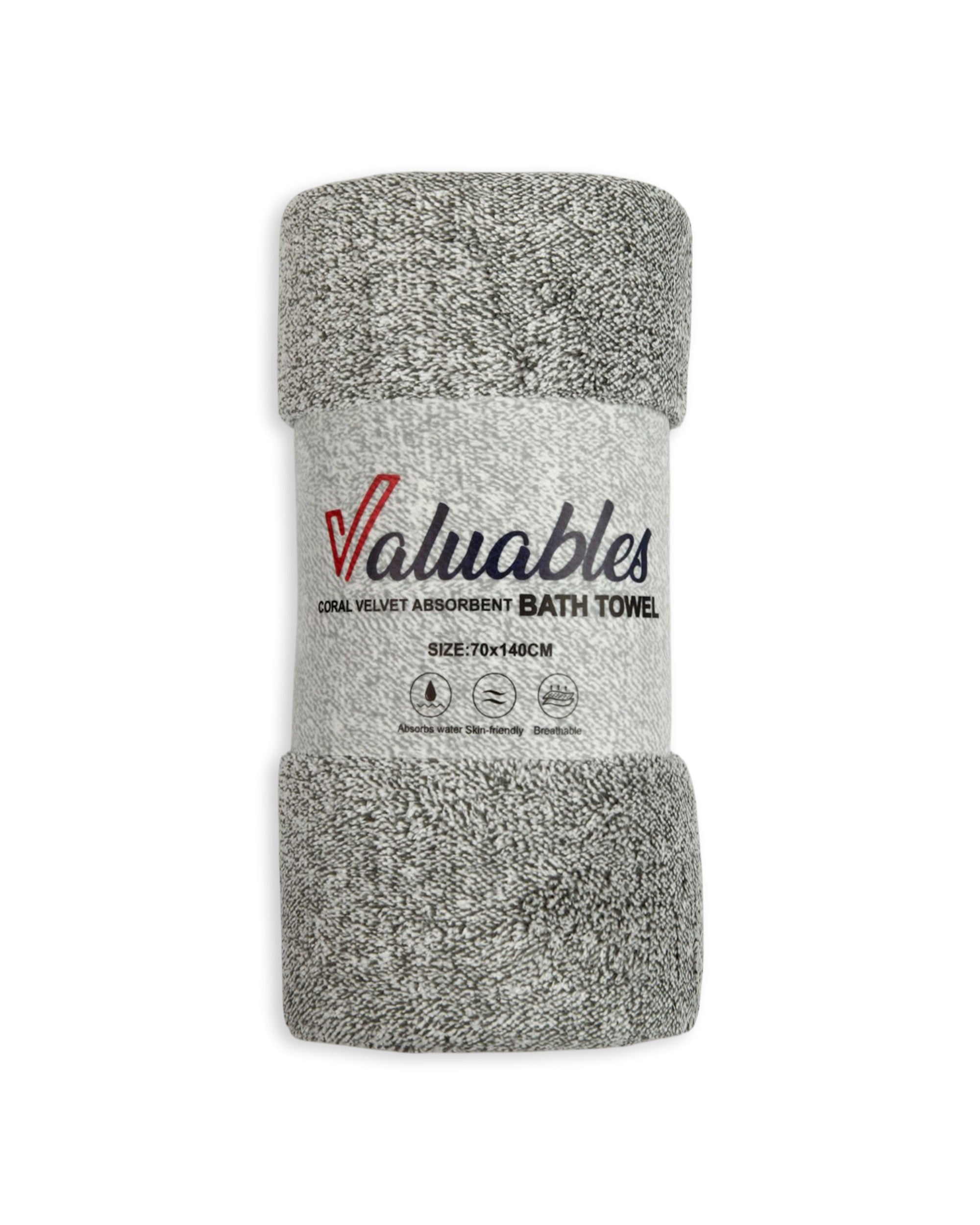 Valuables Coral Fleece Bath Towel - 70x140cm