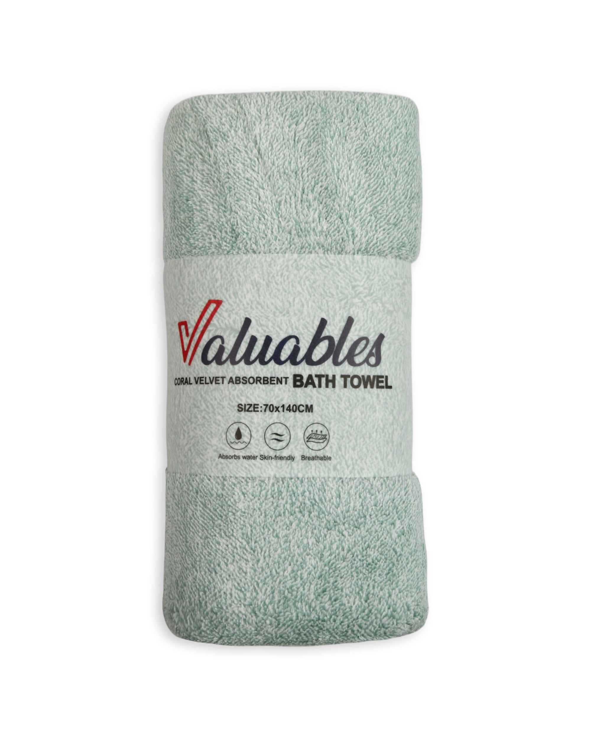 Valuables Coral Fleece Bath Towel - 70x140cm