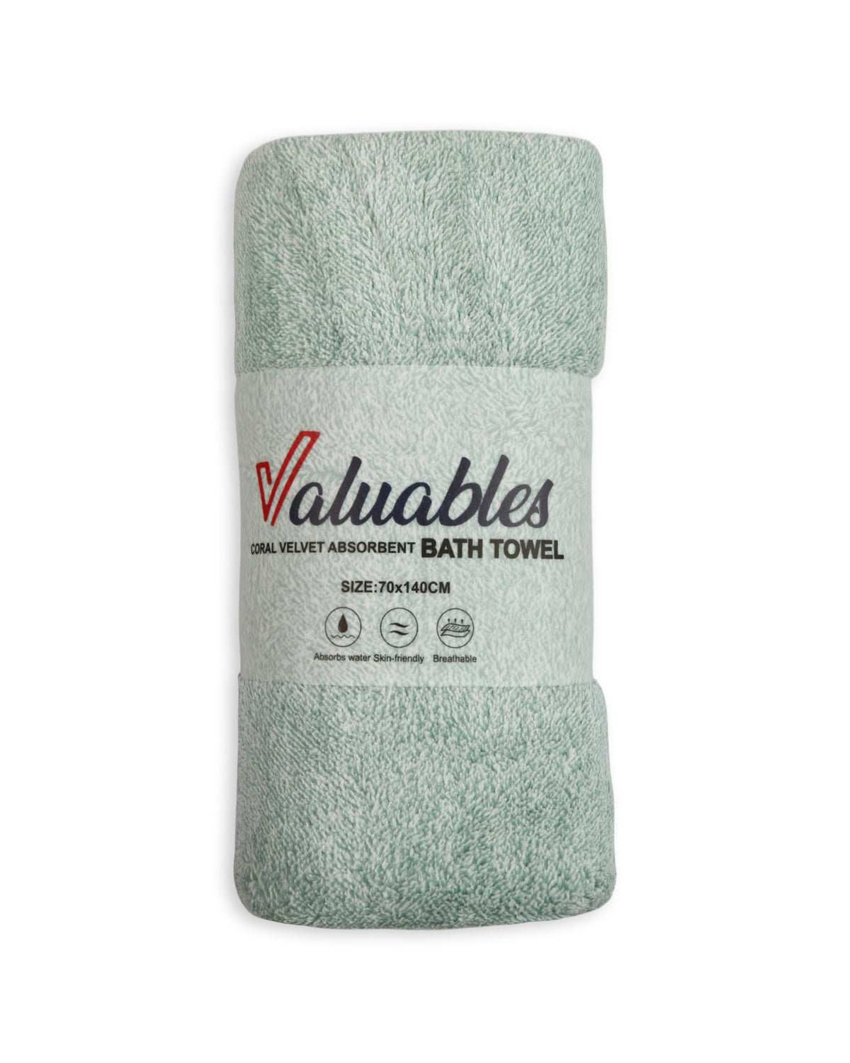 Valuables Coral Fleece Bath Towel - 70x140cm