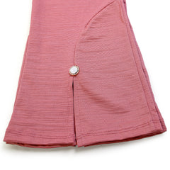 Girls Tight Half Sleeves Suit - Maroon
