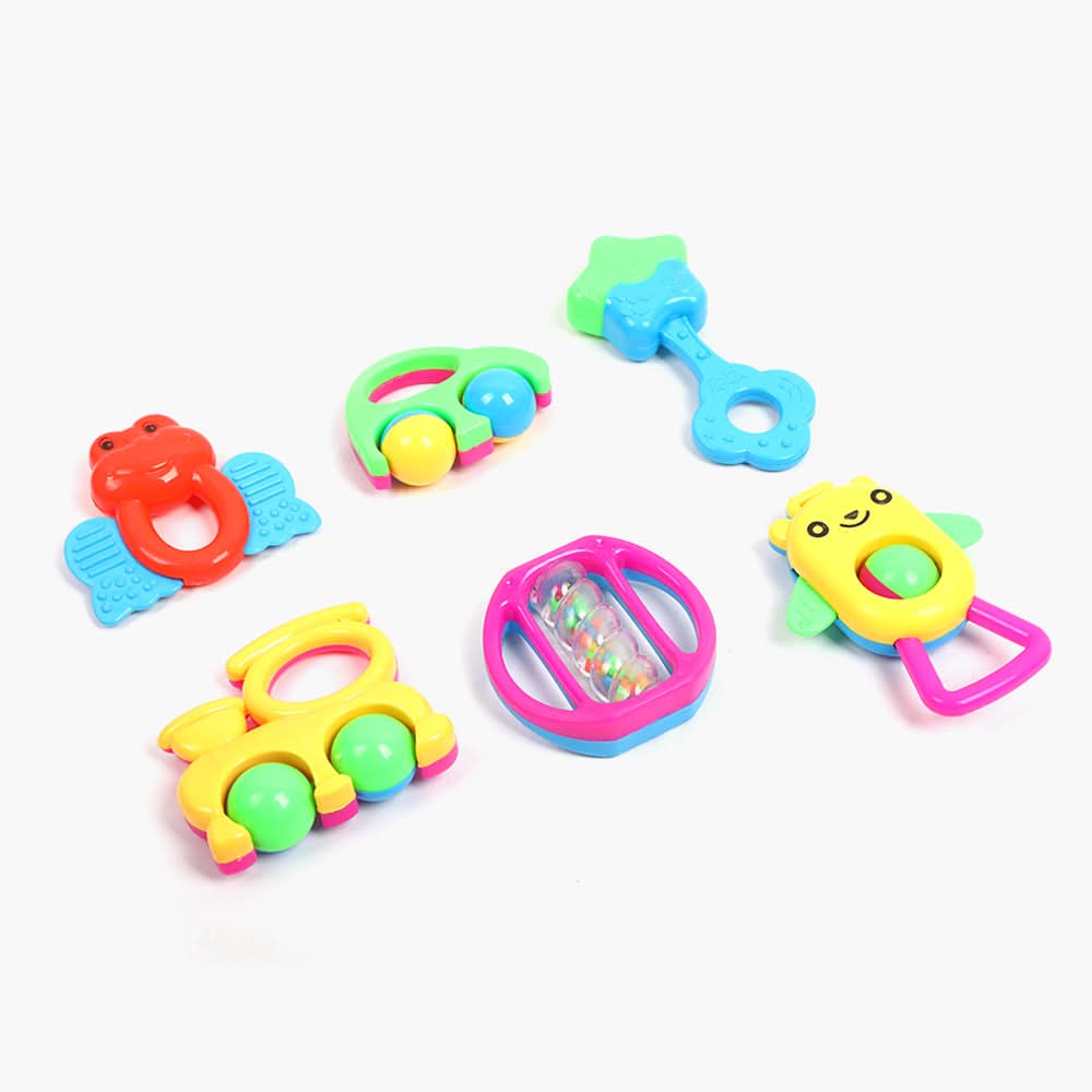 Rattle Box Set Pack of 4 - Multi Color, Newborn Rattles & Toys, Chase Value, Chase Value