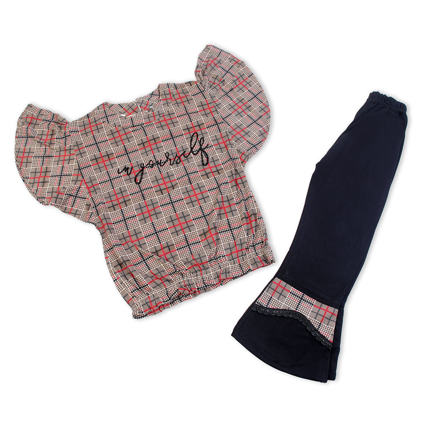 Girls Tight Half Sleeves Suit - Brown, Girls Suits, Chase Value, Chase Value