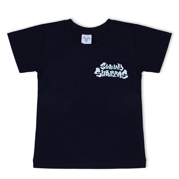 Boys Half Sleeves T-Shirt - Navy Blue