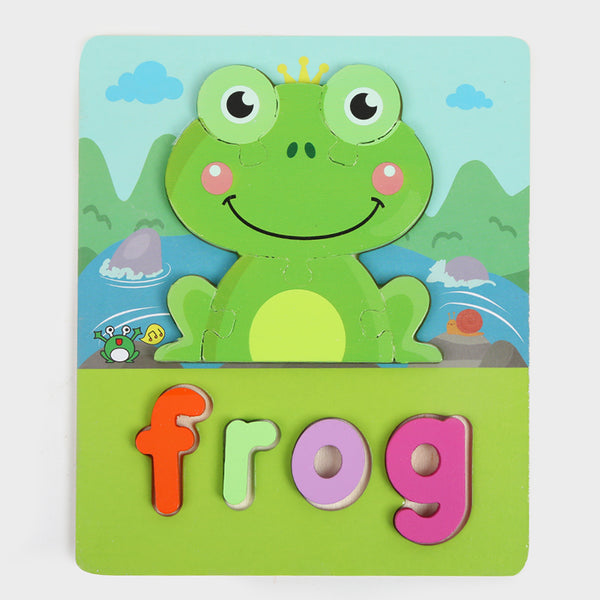 Wooden Puzzle Game - Frog