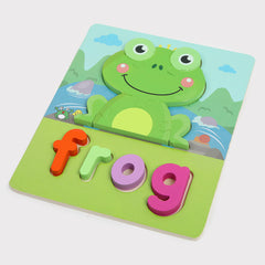 Wooden Puzzle Game - Frog