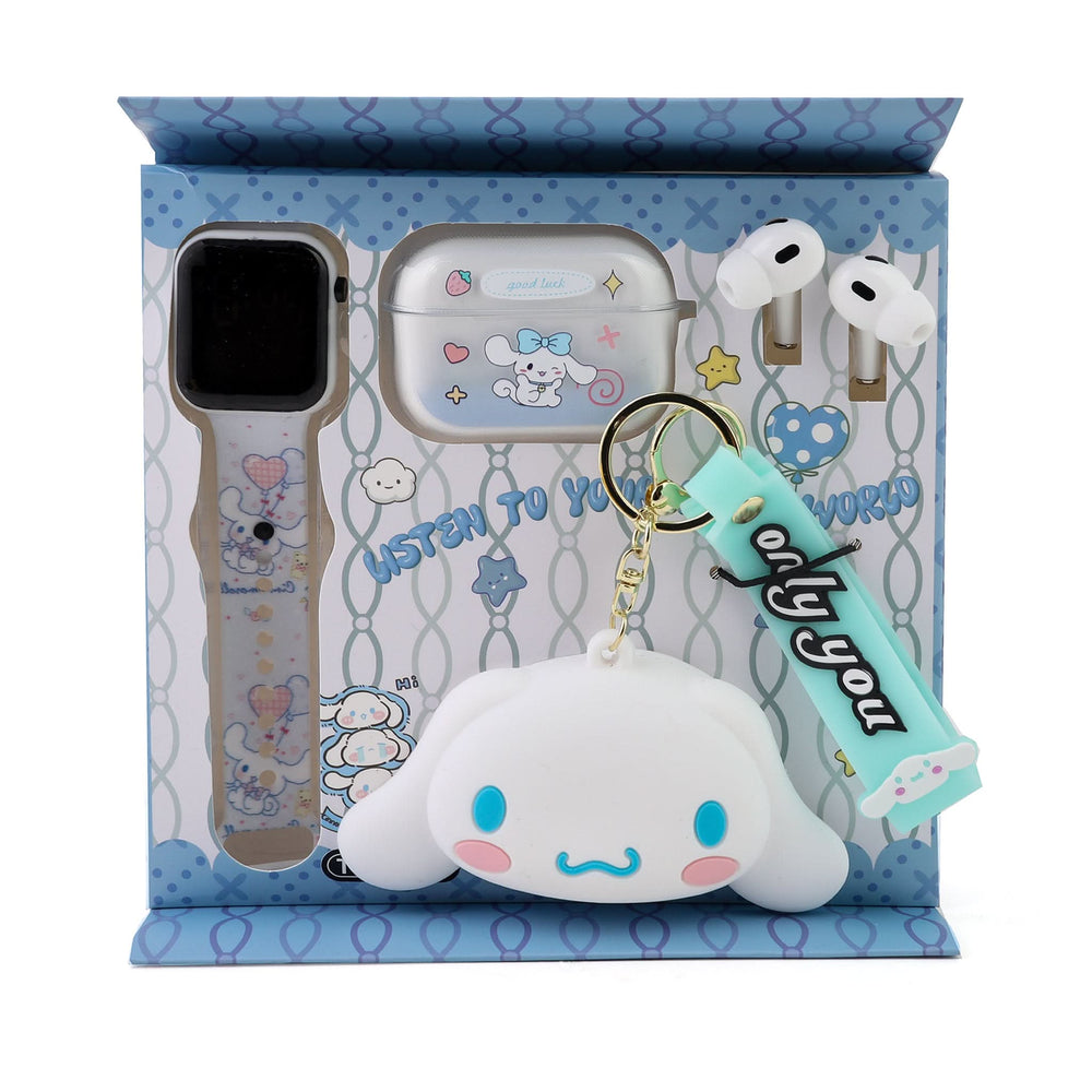 LABUBU LED Watch TWS S05 - 5 in 1 Smart Gadget Gift Set for Kids - Light Blue, Kids Watches, Chase Value, Chase Value