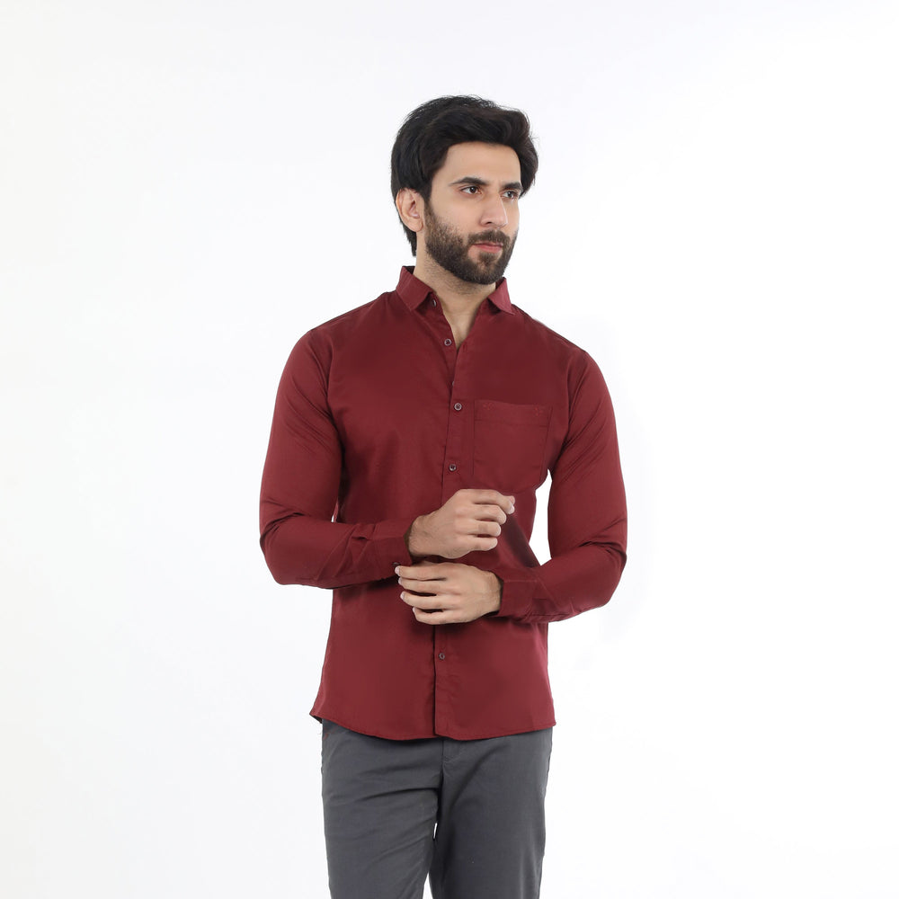 Men's Casual Shirt - Maroon, Men's Shirts, Chase Value, Chase Value