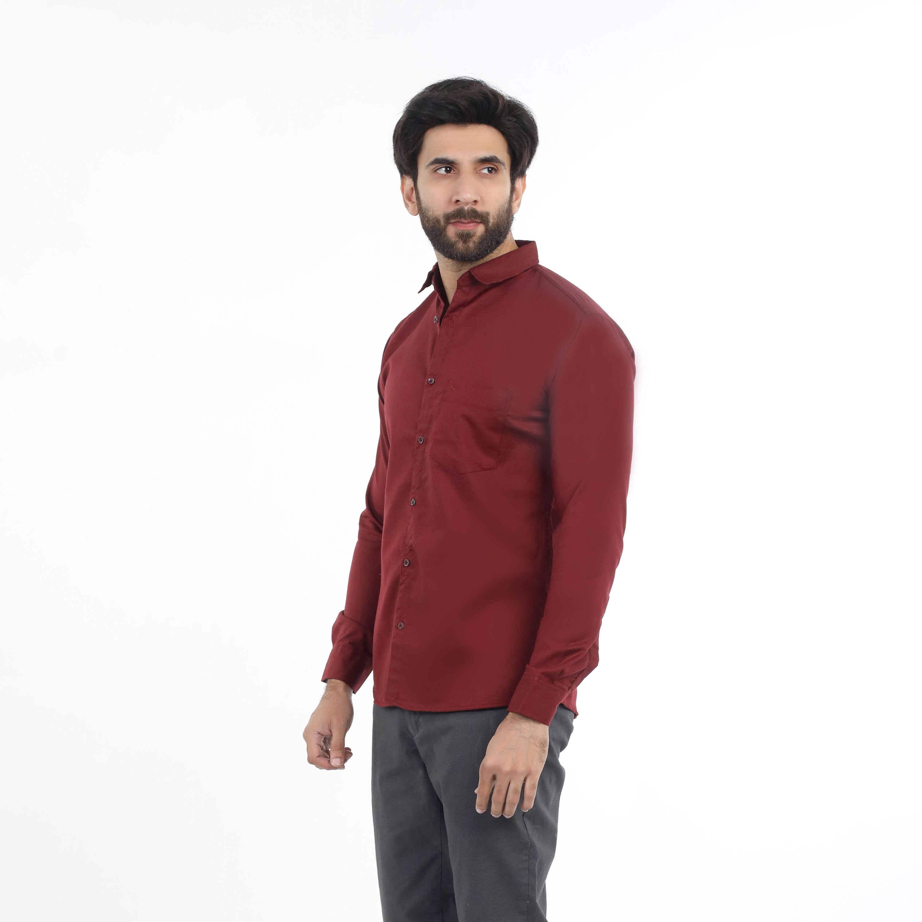 Men's Casual Shirt - Maroon, Men's Shirts, Chase Value, Chase Value