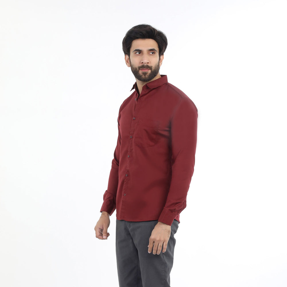 Men's Casual Shirt - Maroon, Men's Shirts, Chase Value, Chase Value