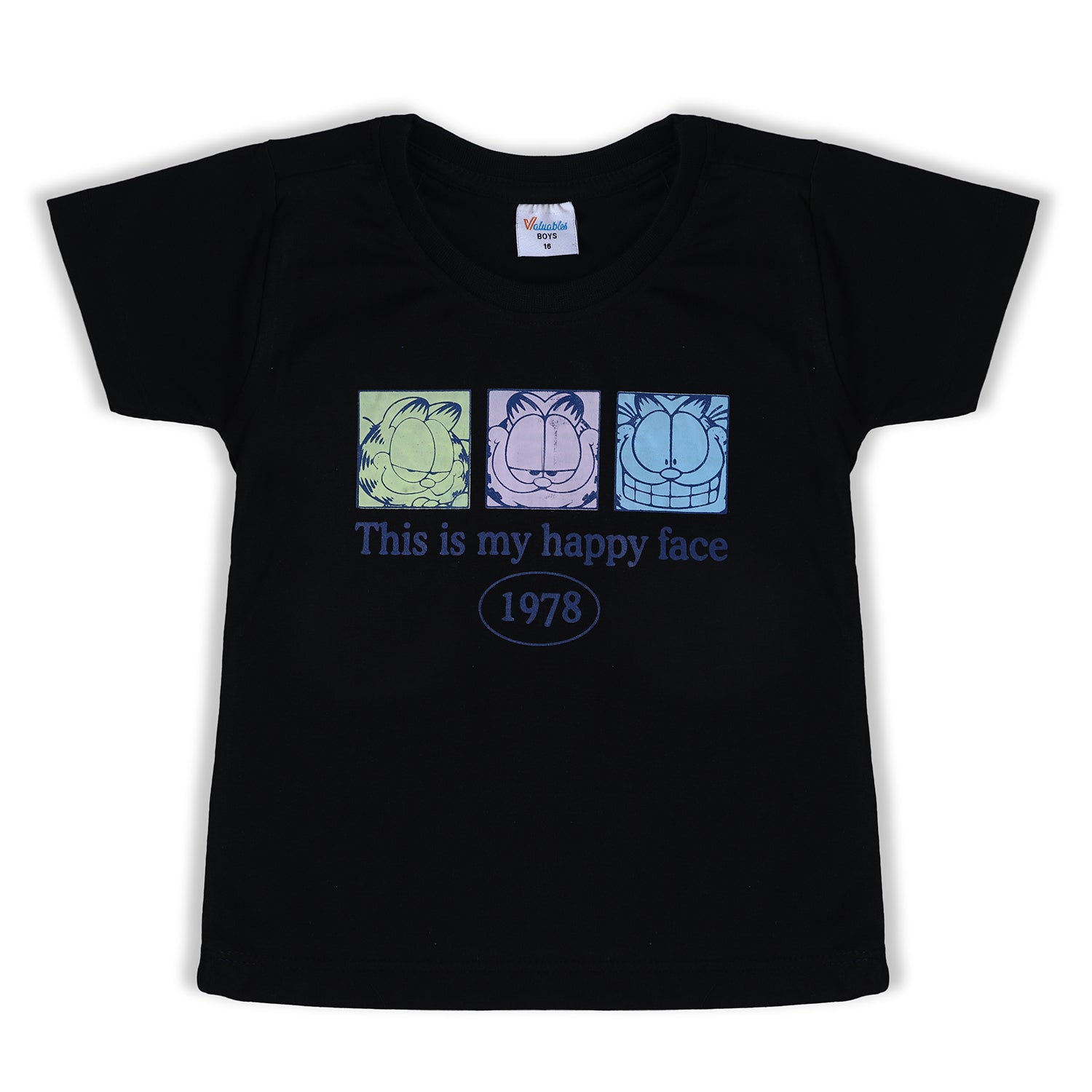 Boys Half Sleeves T-Shirt - Black, Boys T-Shirts, Chase Value, Chase Value