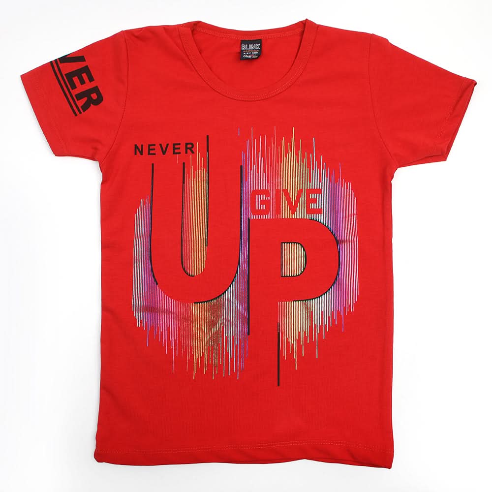 Boys Half Sleeves T-Shirt - Red, Boys T-Shirts, Chase Value, Chase Value