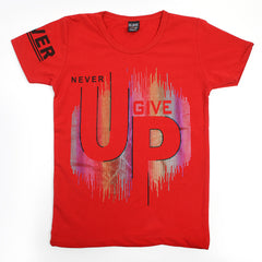 Boys Half Sleeves T-Shirt - Red