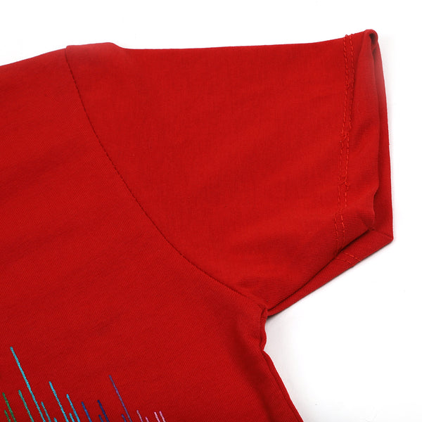 Boys Half Sleeves T-Shirt - Red