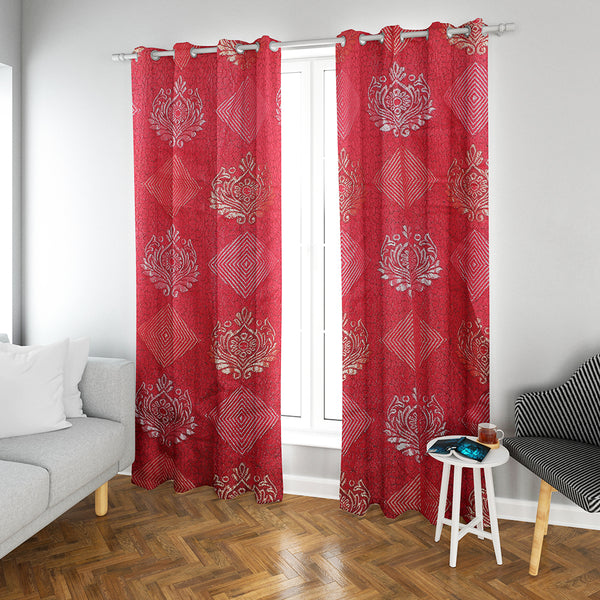 Room Single Curtain Panel - Maroon