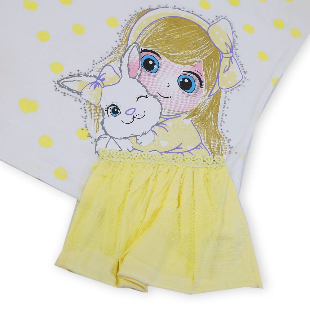 Girls Half Sleeves Suit - Yellow, Girls Suits, Chase Value, Chase Value
