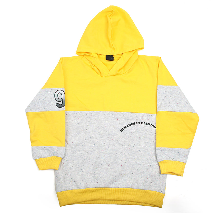 Boys Full Sleeves Hooded T-Shirt - Yellow