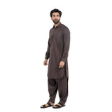Men's Stitched Shalwar Suit - Dark Brown, Men's Shalwar Kameez, Chase Value, Chase Value