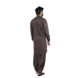 Men's Stitched Shalwar Suit - Dark Brown, Men's Shalwar Kameez, Chase Value, Chase Value
