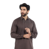 Men's Stitched Shalwar Suit - Dark Brown, Men's Shalwar Kameez, Chase Value, Chase Value