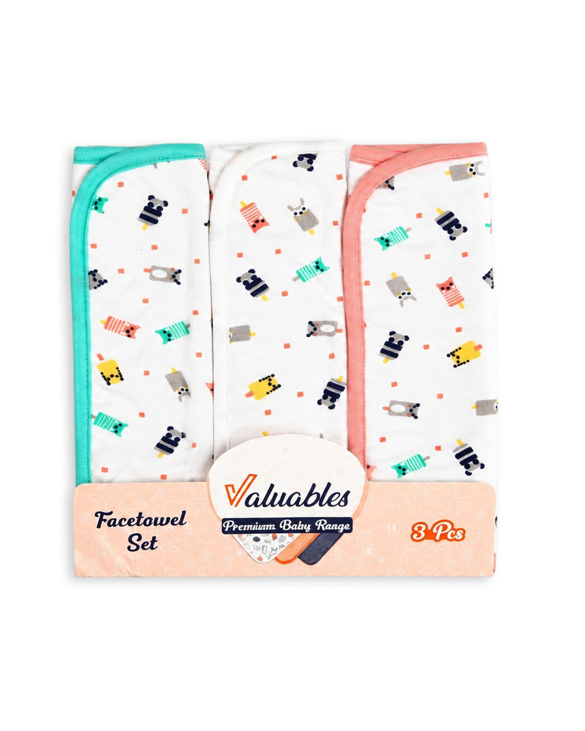 Valuables Face Towel - Pack of 3