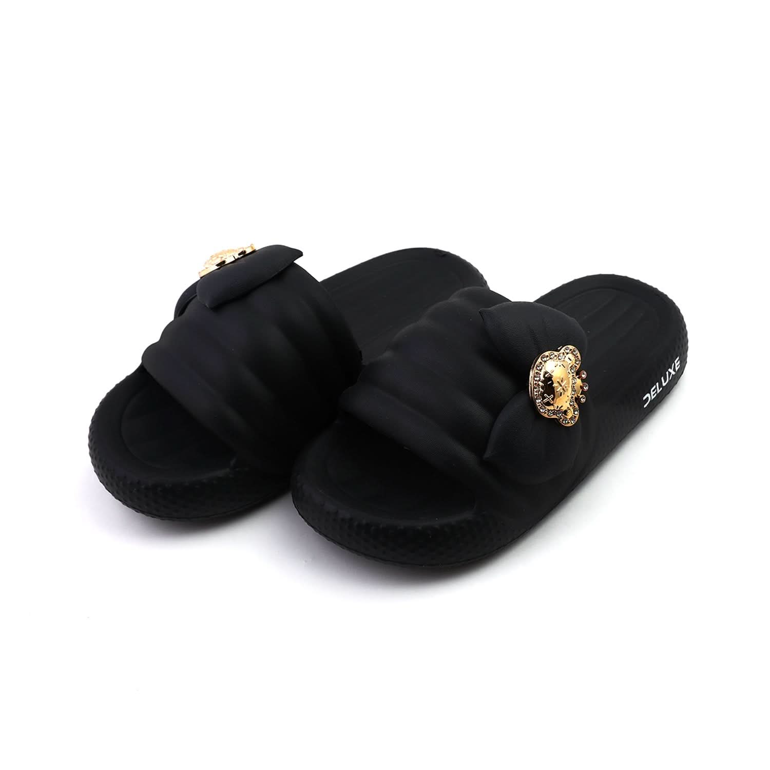 Valuable Women's Open-toe Slider - Black, Women Slippers, Chase Value, Chase Value