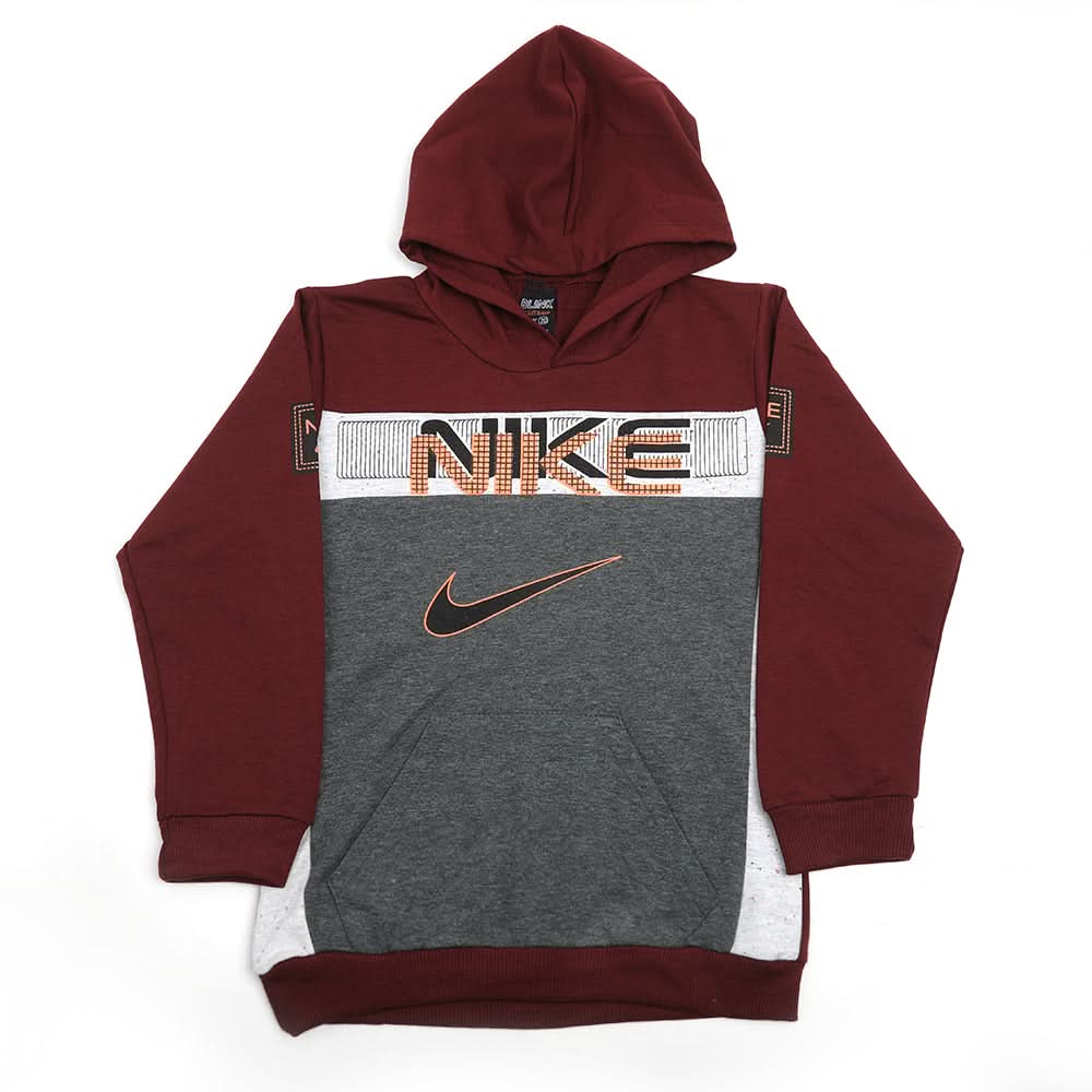 Boys Full Sleeves Hoodie - Maroon, Boys Hoodies & Sweat Shirts, Chase Value, Chase Value
