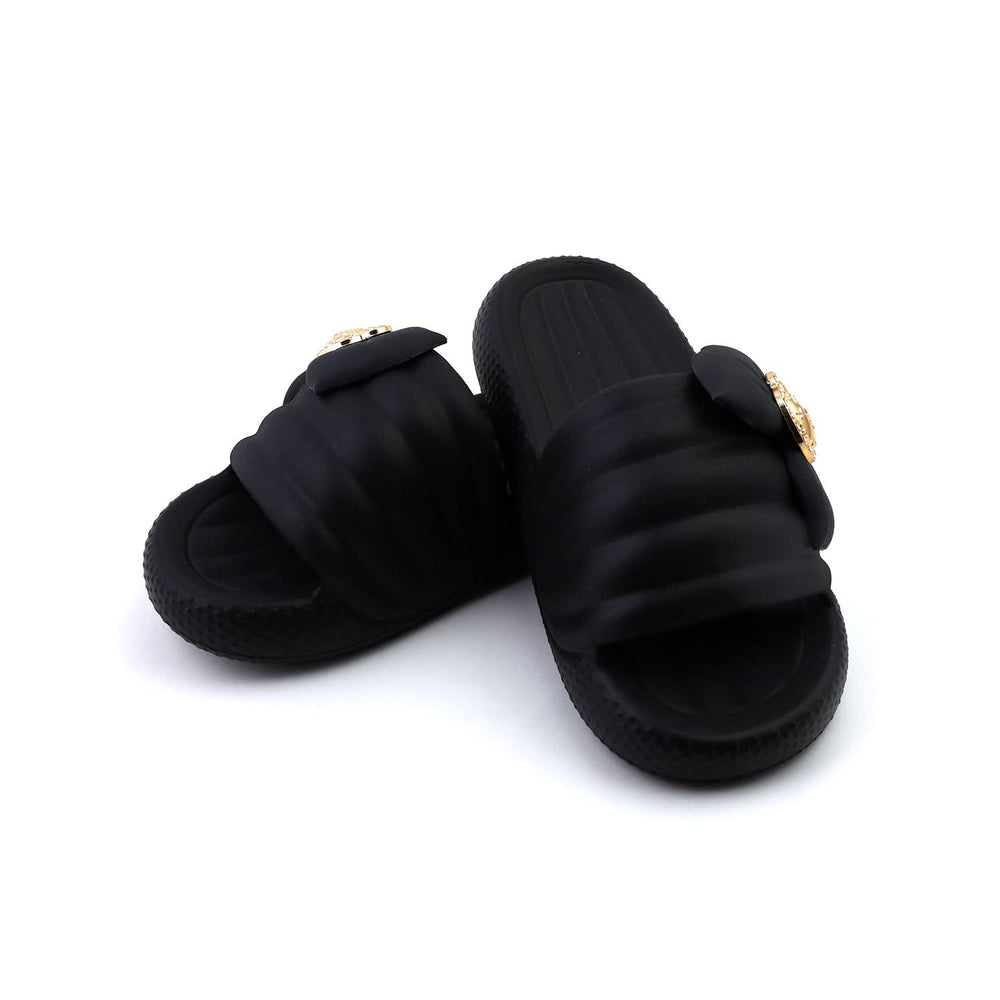 Valuable Women's Open-toe Slider - Black, Women Slippers, Chase Value, Chase Value