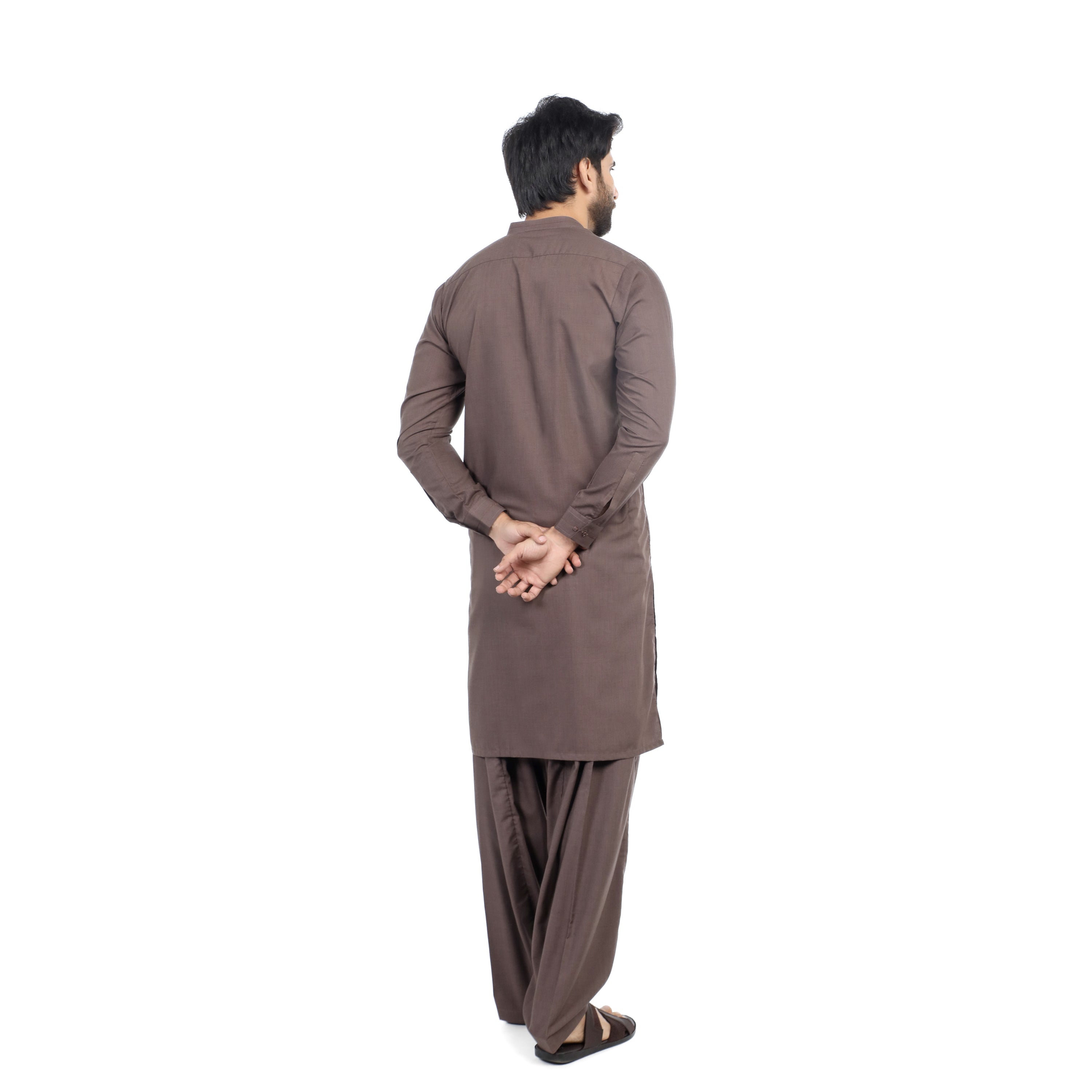 Men's Fancy Shalwar Suit - Brown, Men's Shalwar Kameez, Chase Value, Chase Value