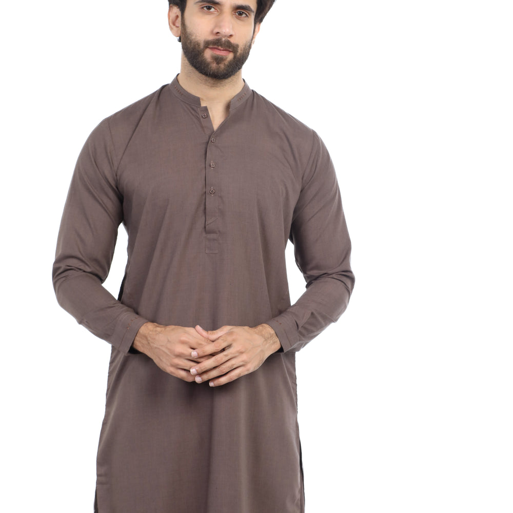 Men's Fancy Shalwar Suit - Brown, Men's Shalwar Kameez, Chase Value, Chase Value