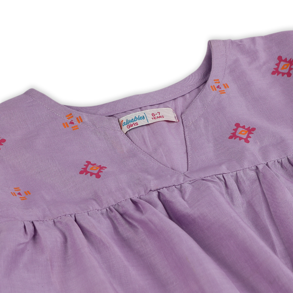 Girls Fusion Kurti - Purple, Girls Kurti, Chase Value, Chase Value