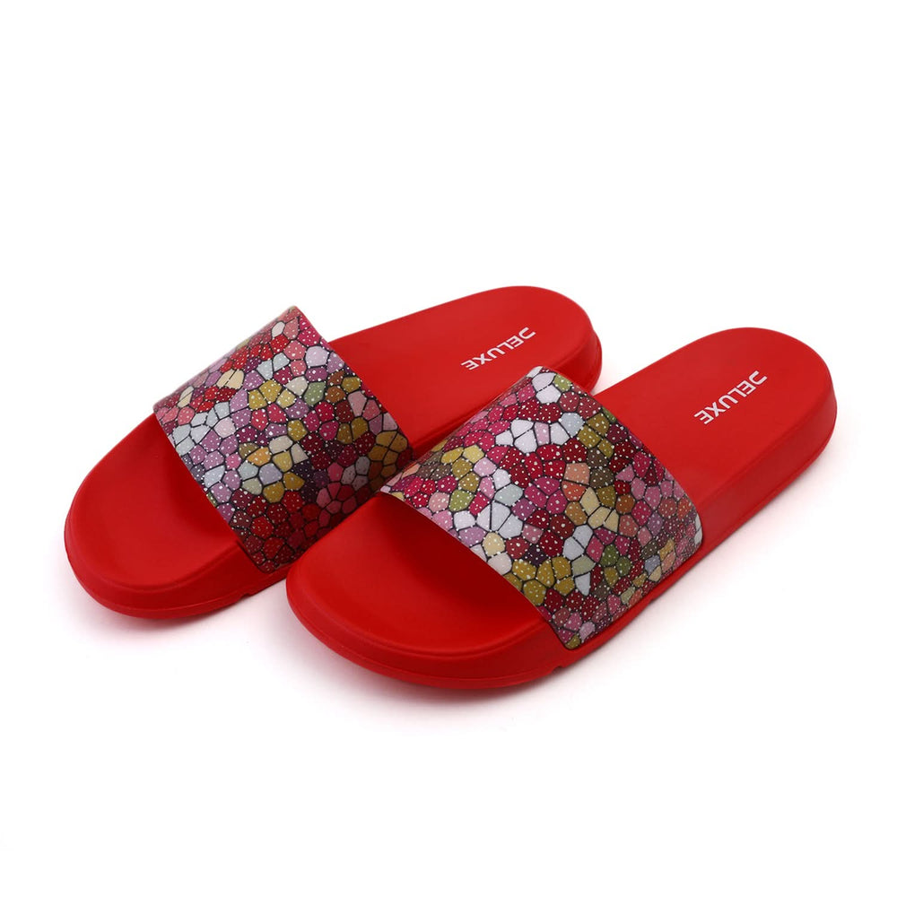Valuable Women's Open-toe Slider - Red, Women Slippers, Chase Value, Chase Value