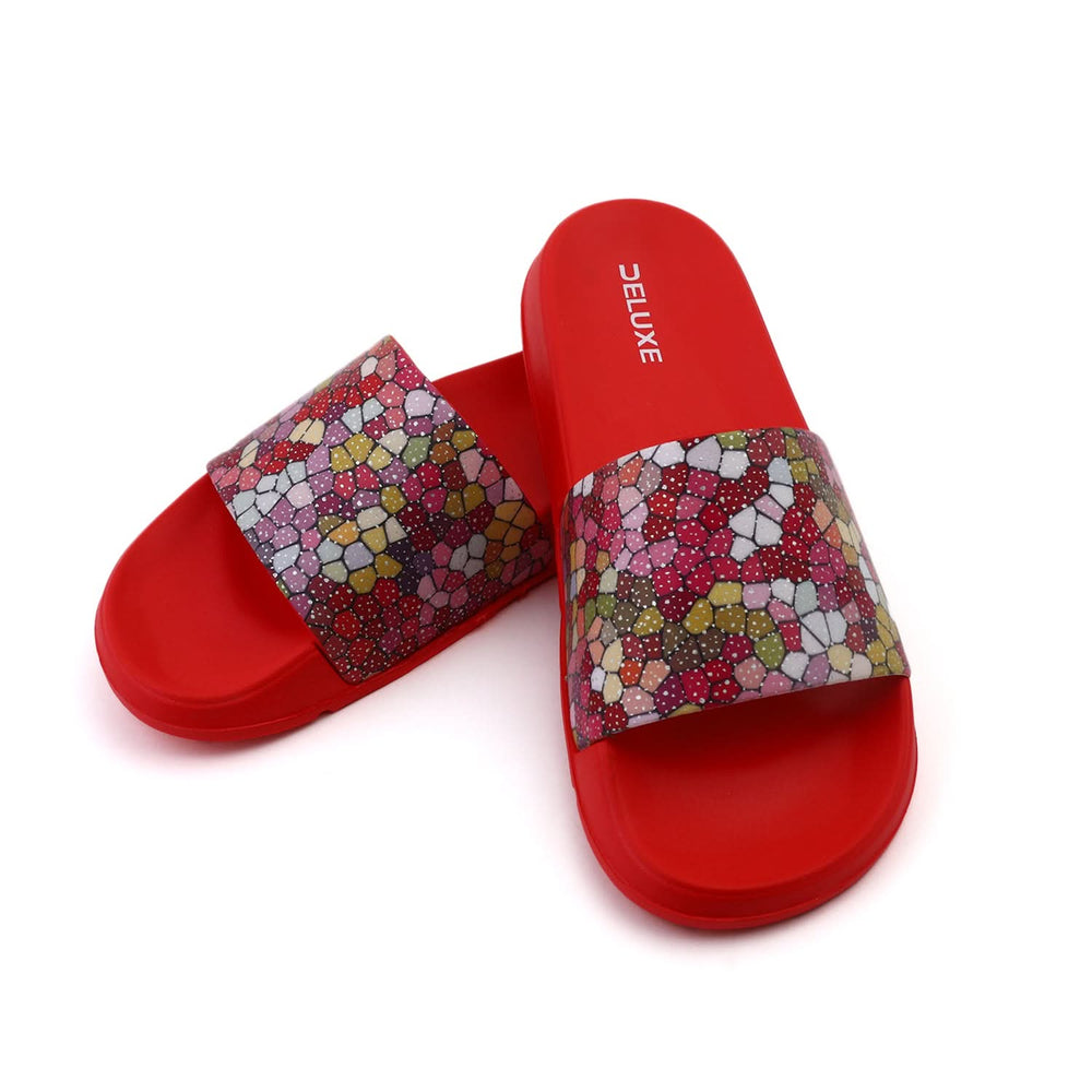 Valuable Women's Open-toe Slider - Red, Women Slippers, Chase Value, Chase Value