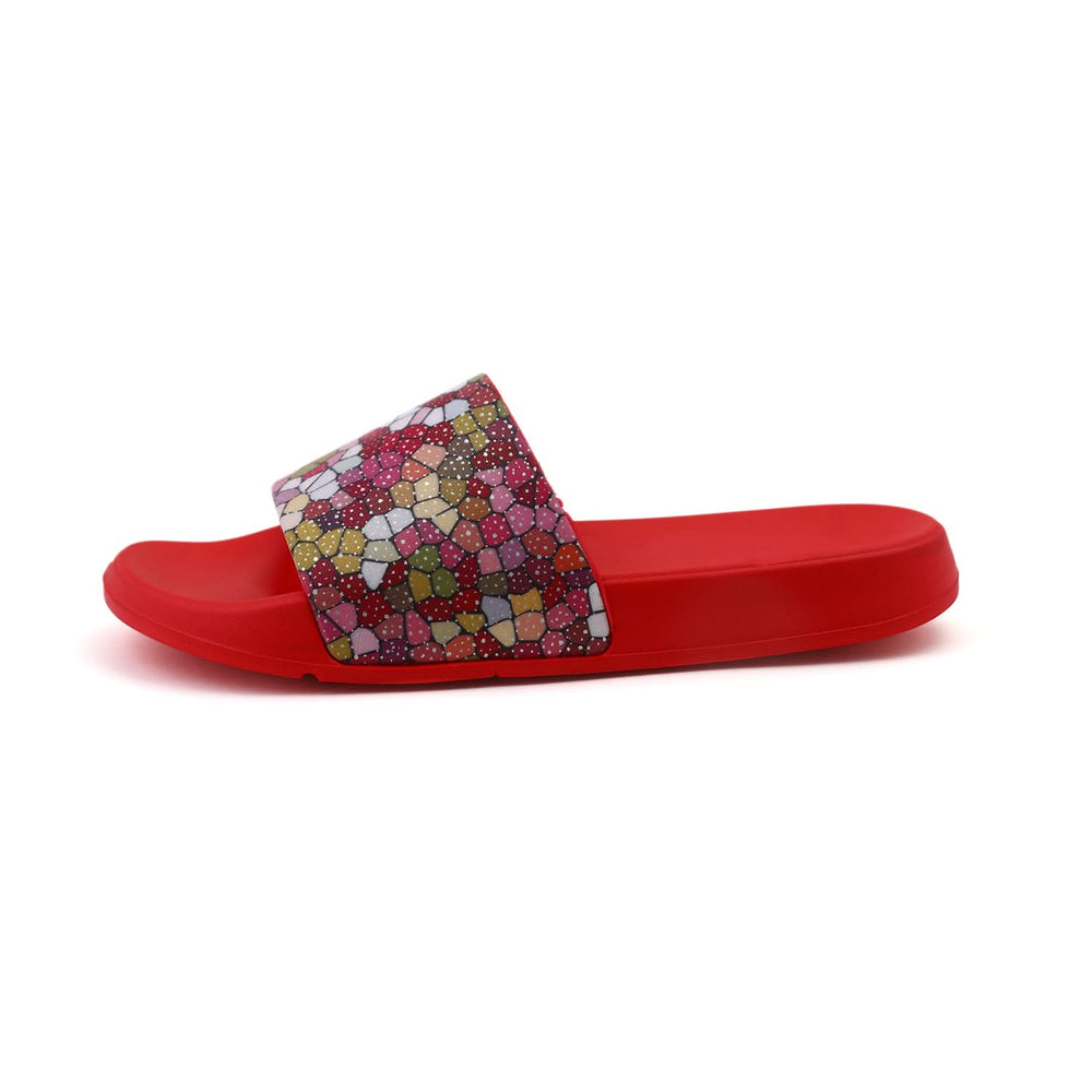 Valuable Women's Open-toe Slider - Red, Women Slippers, Chase Value, Chase Value