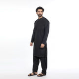 Valuable Men's Plain Shalwar Suit - Black, Men's Shalwar Kameez, Chase Value, Chase Value