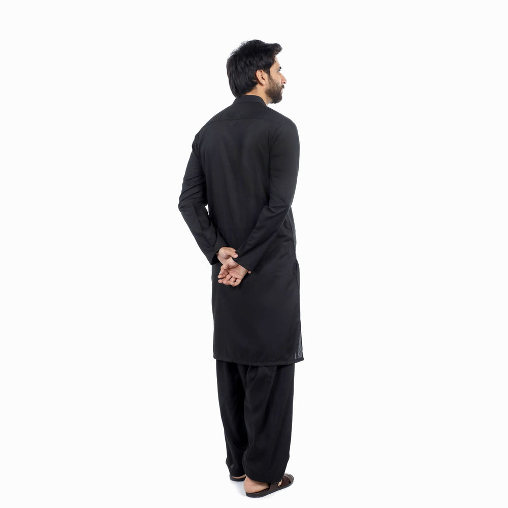 Valuable Men's Plain Shalwar Suit - Black, Men's Shalwar Kameez, Valuable, Chase Value