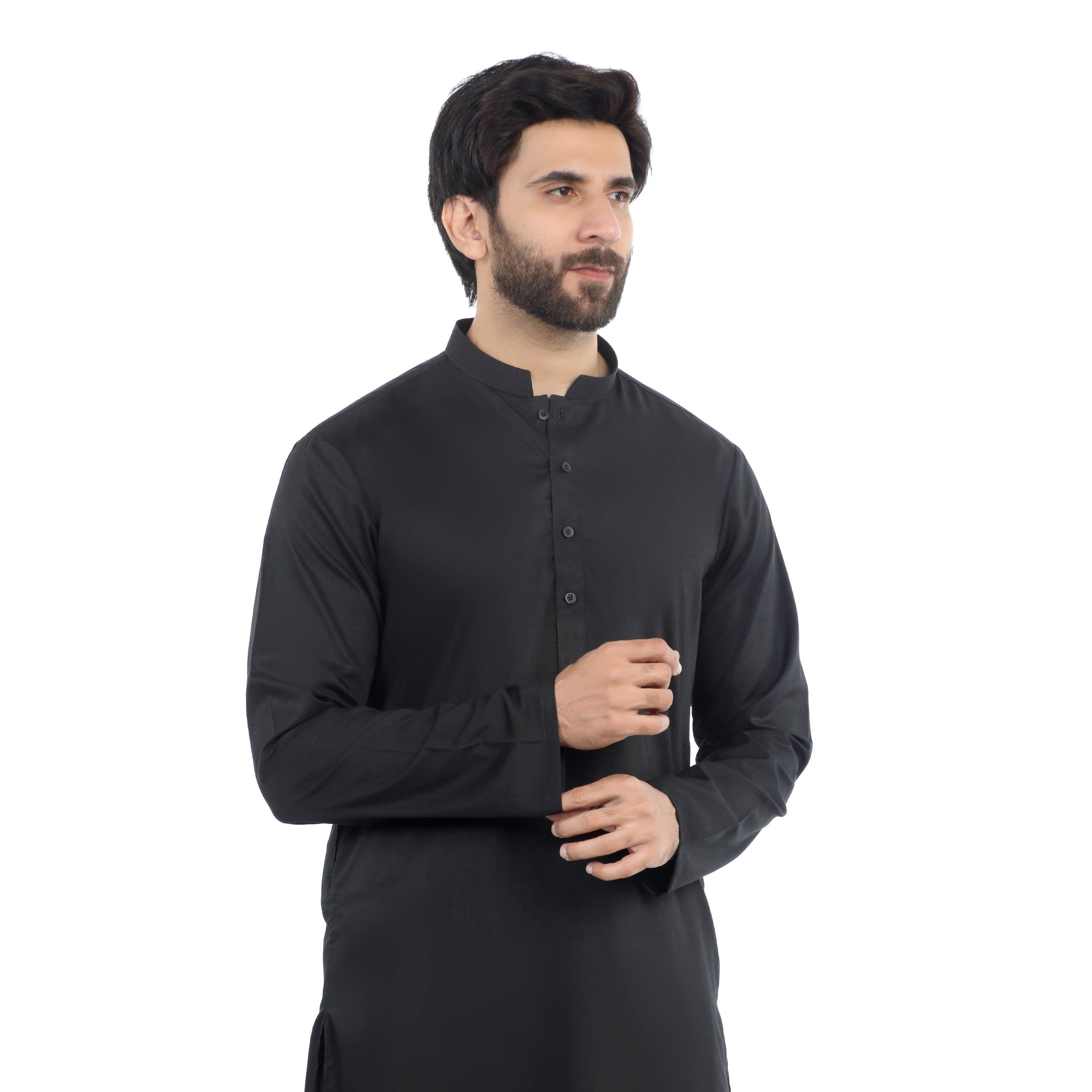 Valuable Men's Slim Fit Kurta Shalwar Suit - Black, Men's Shalwar Kameez, Chase Value, Chase Value