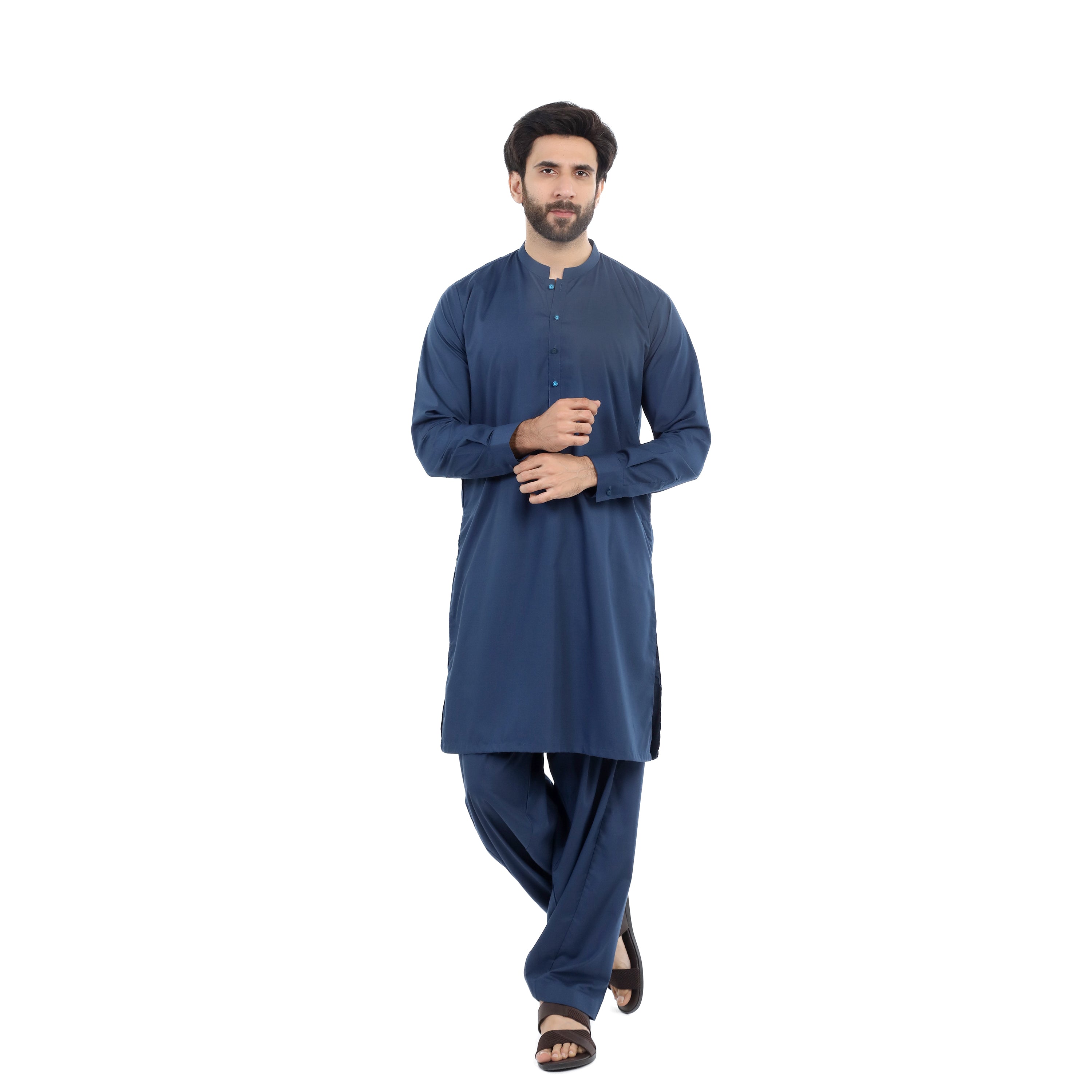 Eminent Men's Trim Fit Shalwar Suit - Navy Blue, Men's Shalwar Kameez, Eminent, Chase Value