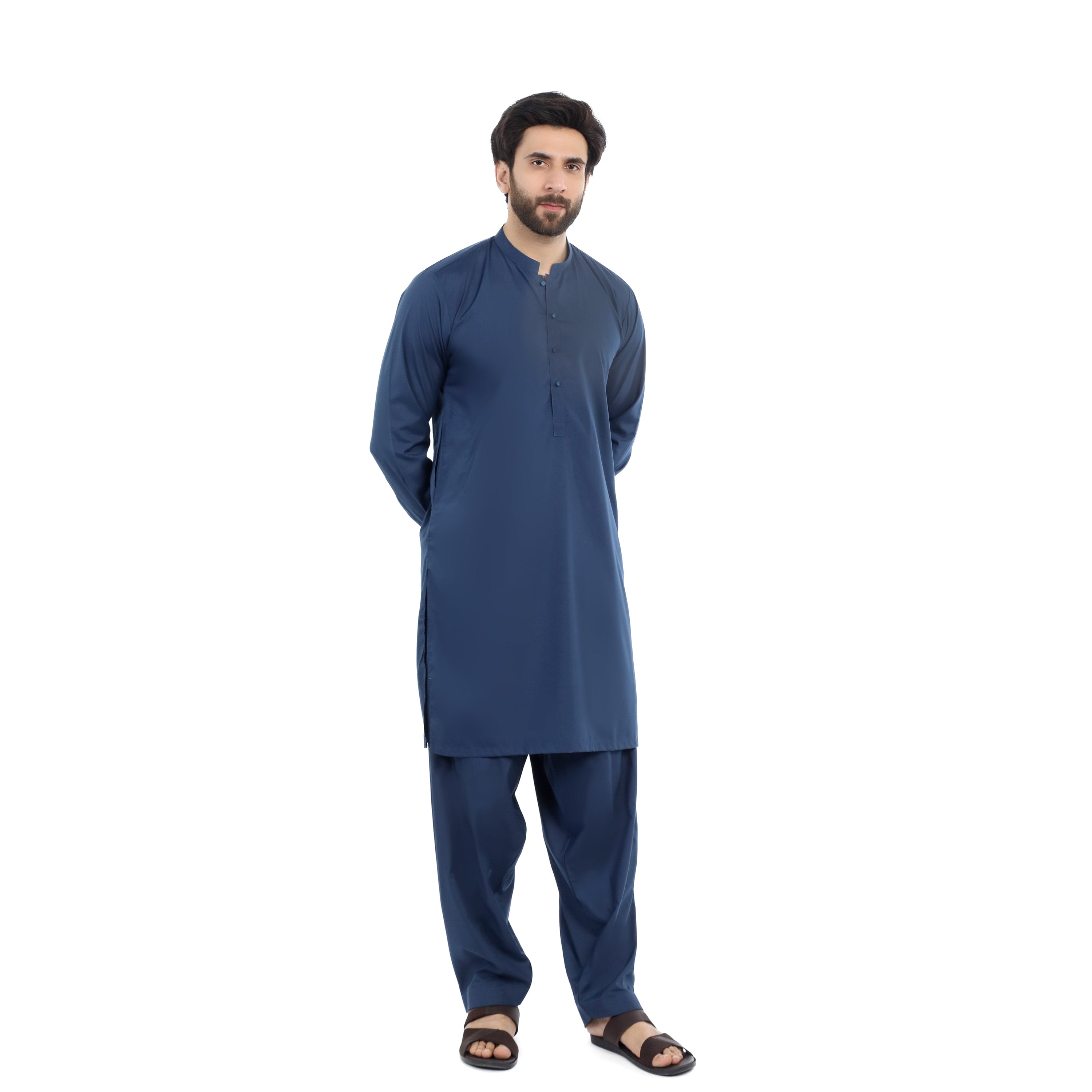 Eminent Men's Trim Fit Shalwar Suit - Navy Blue, Men's Shalwar Kameez, Eminent, Chase Value