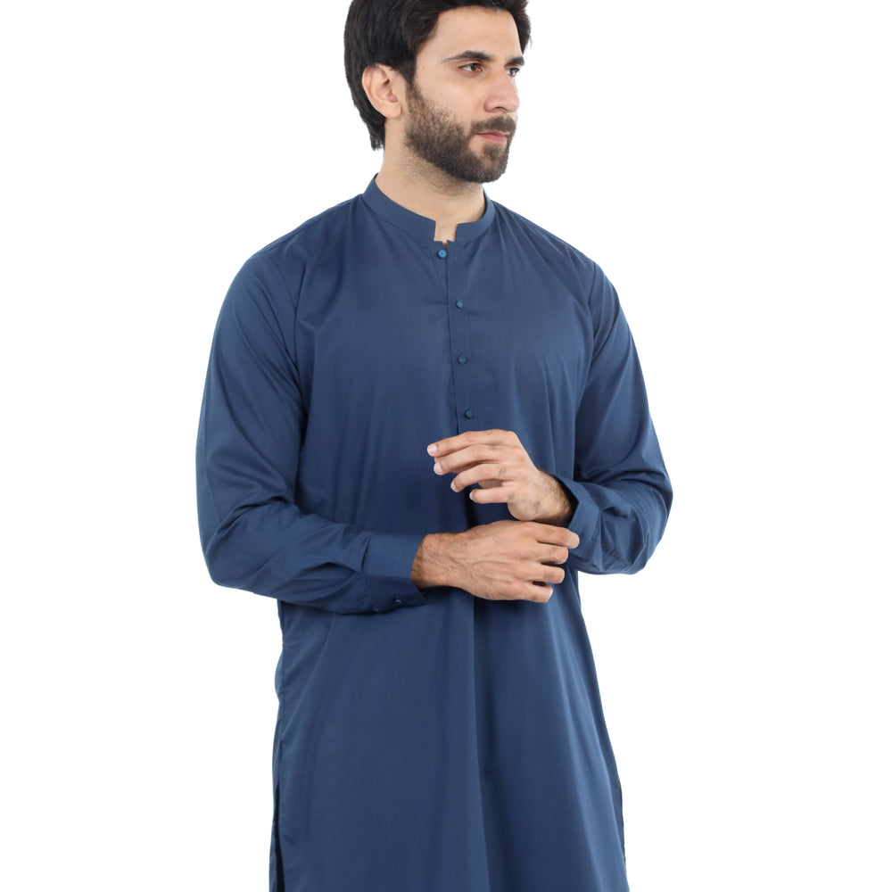 Eminent Men's Trim Fit Shalwar Suit - Navy Blue, Men's Shalwar Kameez, Eminent, Chase Value