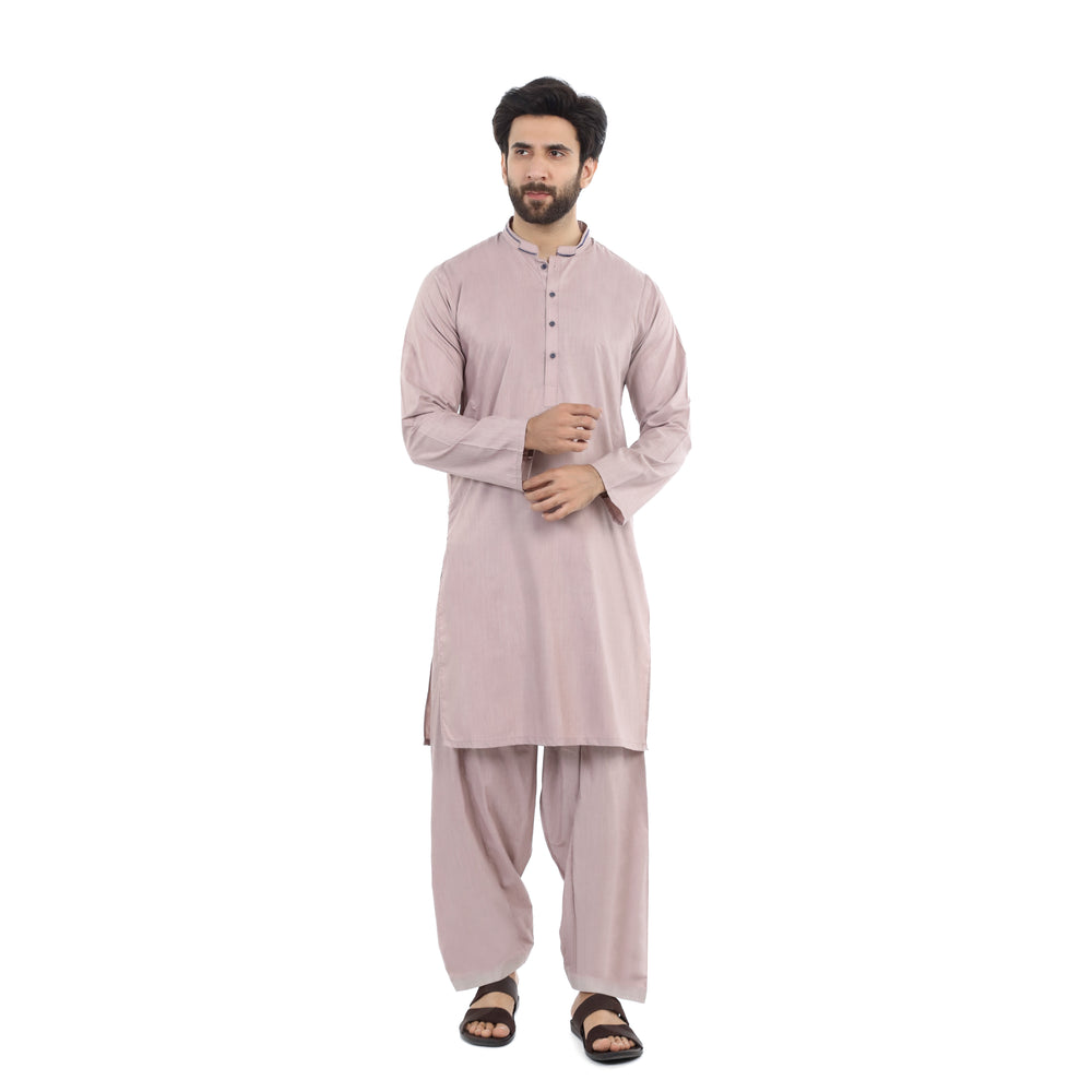 Men's Slim Fit Shalwar Suit - Coffee, Men's Shalwar Kameez, Chase Value, Chase Value