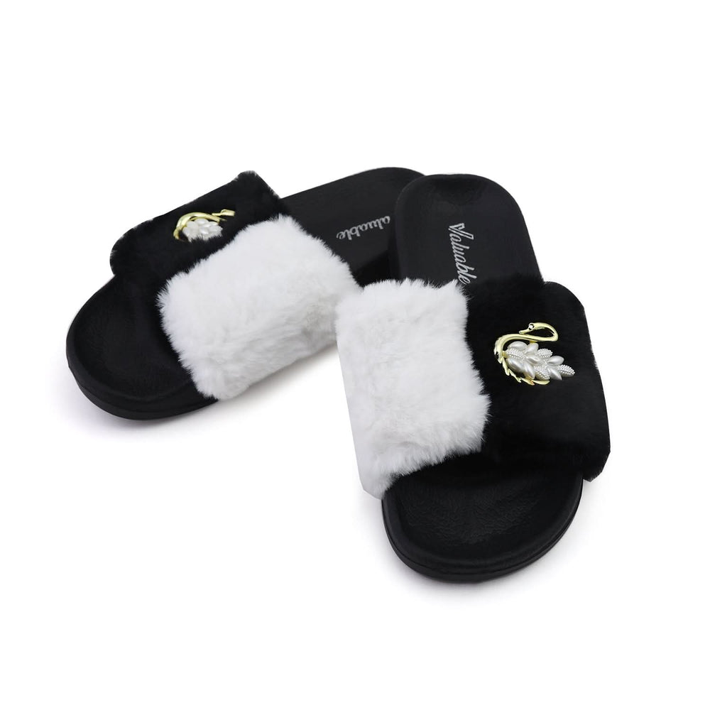 Valuable Women's Open-toe Slider - Black, Women Slippers, Chase Value, Chase Value