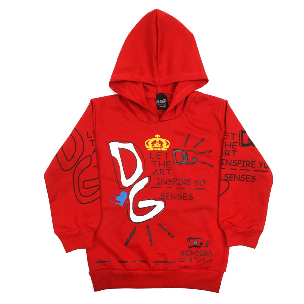 Boys Full Sleeves Hoodie - Red, Boys Hoodies & Sweat Shirts, Chase Value, Chase Value