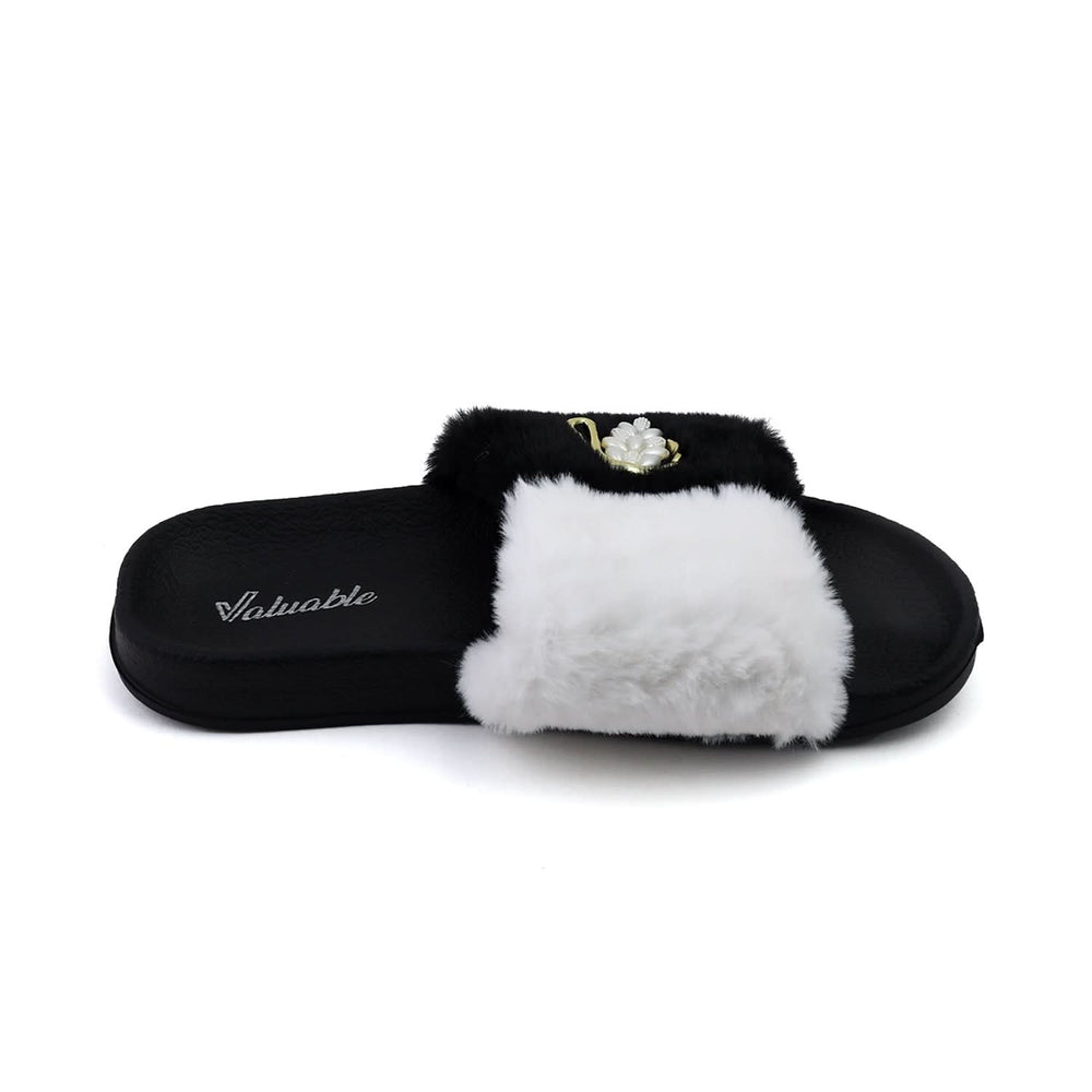 Valuable Women's Open-toe Slider - Black, Women Slippers, Chase Value, Chase Value