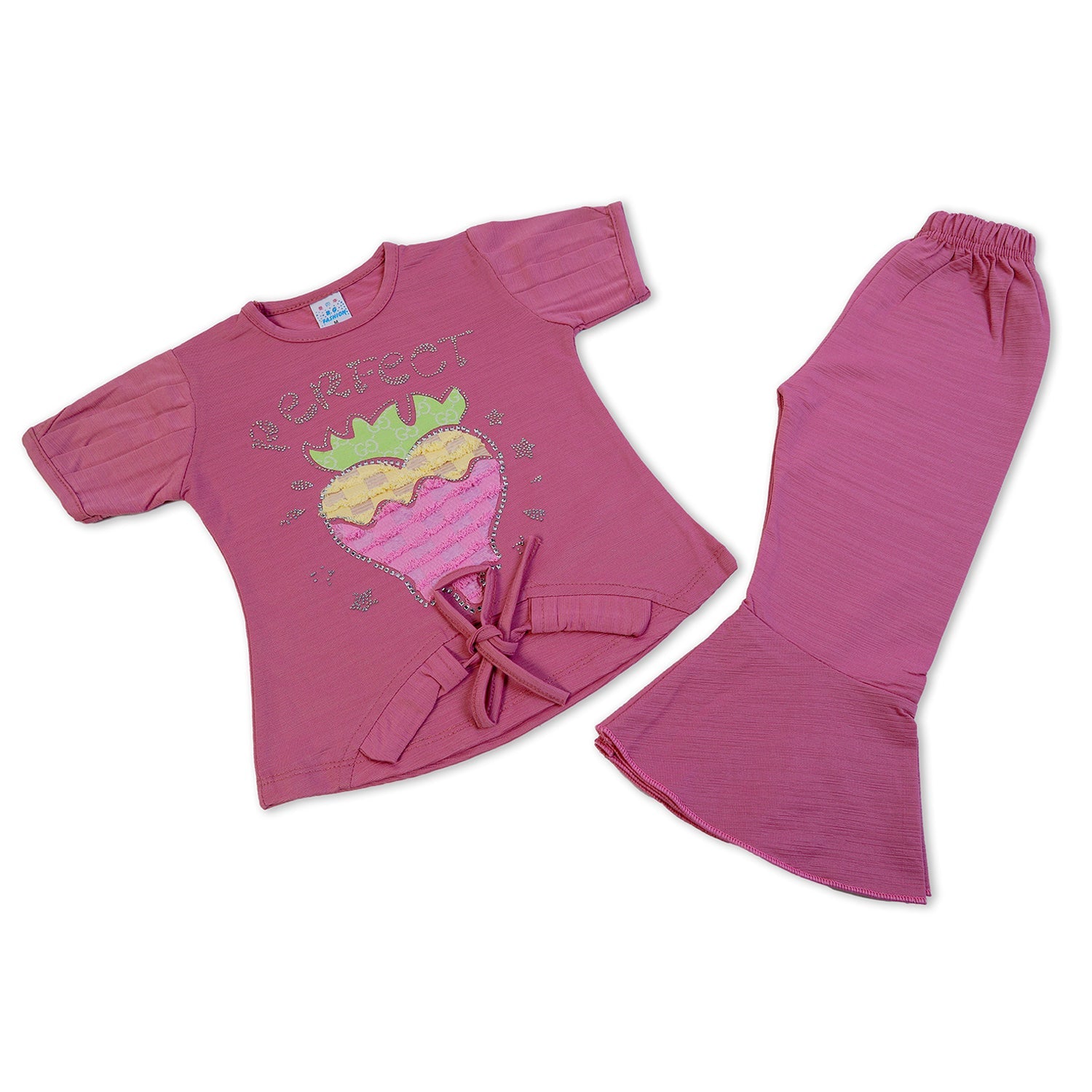 Girls Tight Half Sleeves Suit - Pink, Girls Suits, Chase Value, Chase Value