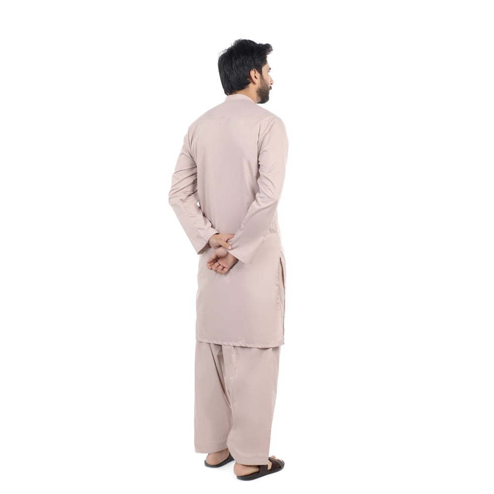 Men's Slim Fit Kurta Shalwar - Brown, Men's Shalwar Kameez, Chase Value, Chase Value