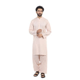 Men's Slim Fit Kurta Shalwar Suit - Almond, Men's Shalwar Kameez, Chase Value, Chase Value
